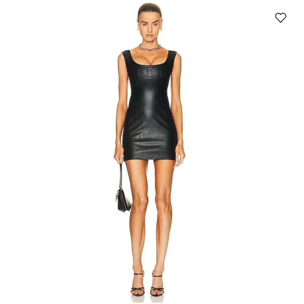 Miaou Vivi Dress in Onyx Python Size Small